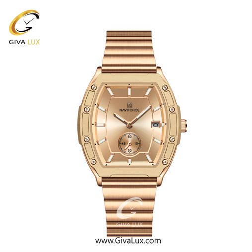 ساعت مچی اورجینال زنانه ناوی فورس|Naviforce|نوی فورس|نیوی فورس دو موتوره زیر ثانیه رزگلد | رزگلد| رزگلد| کد رفرنس NF8068 RG/RG